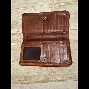 VILENCA Holland Weaved Leather‎ Wallet, Brown 7x3.5” thumbnail 5