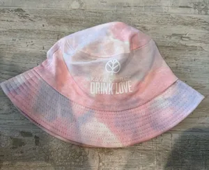 Kava Culture "Drink Love" Tie-Dye Pink and Purple Bucket Hat thumbnail 1