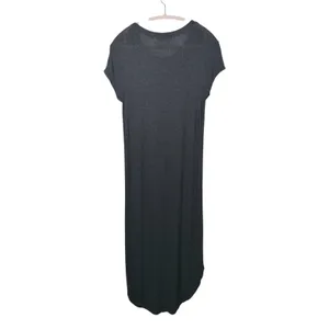 Joah Brown Ribbed High Low Midi Dress Womens S/M Gray Casual Granola Minimal thumbnail 3