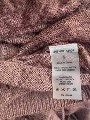 The Noli Shop Seraphina Brown Espresso Crochet Sleeveless Dress, Size S thumbnail 14