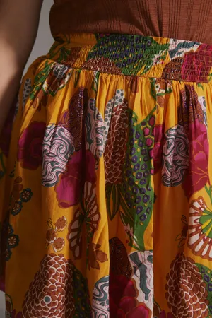 New Anthropologie Let Me Be Printed Mini Skirt Size L! thumbnail 2