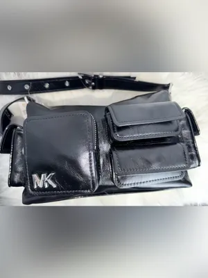 Michael Kors Black Leather Messenger Bag with Front Pocket Details thumbnail 8
