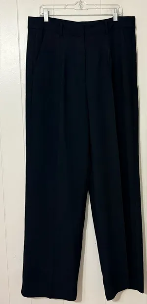American Tall Pleated Wide Leg Dress Pants Black Size 18 Tall High Rise thumbnail 1