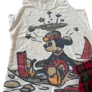Disney Parks Mickey Mouse Women’s Pajama Set Holiday Mickey on Skis thumbnail 3