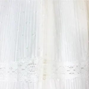 Lulu's Folklore Swiss Dot Lace Trim Tiered Gauze Midi Dress Pinstripe White M thumbnail 7