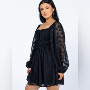 Princess Polly Alisha Long Sleeve Mini Dress in Black Size 4 New with tag thumbnail 3