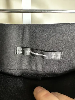 P386. Zara Black High-Rise Ponte Leggings with Side Zip Detail thumbnail 2