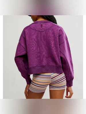 NWOT Free People FP Movement Intercept Pullover - Champion Purple - Small thumbnail 11