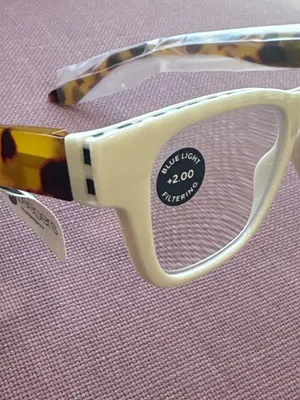 Peepers Blue Light Bernadette Lenses in White/Tokyo Turquoise New Womens Reading thumbnail 7