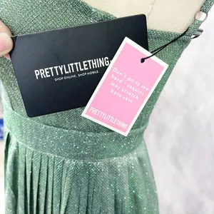 Pretty Little Thing Glitter Dress Womens US 4 Pleated Emerald Green Skater‎ Glam thumbnail 6