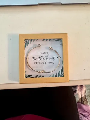 Wedding Gift Bracelet : "I can't tie the knot without you." - Brand new! ✨ thumbnail 2