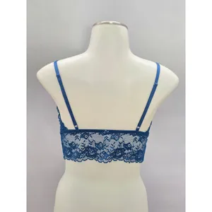 Maidenform Blue Romantic Boudoir Bridal Cottage Lingerie Feminine Lace Bra M thumbnail 2