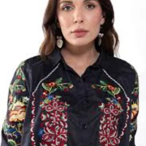 Khaadi embroidered blouse‎ size M Black Size M thumbnail 1
