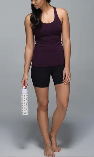 Lululemon Athletica Dark Purple Cross back Tank Top thumbnail 1