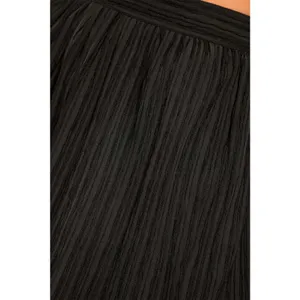 Lulus Midsummer Memories Black Mid-Rise Maxi Skirt Side Slit Plisse XS NWT thumbnail 5