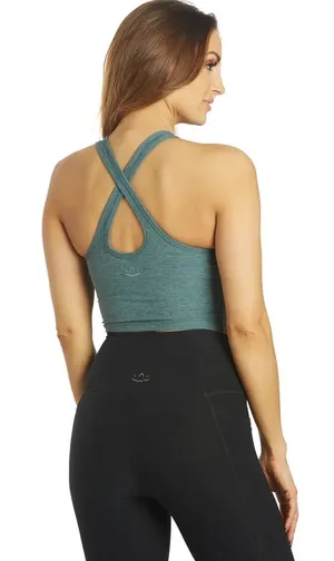 Beyond Yoga Spacedye Green Cross-Back Tank Size XS Pickleball Hiking Pilates thumbnail 1