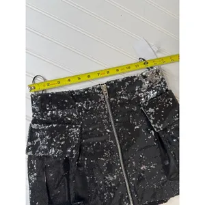 NWT BLANKNYC Womens Black Sequin Mini Skirt Glam Bling Club Party Size XS thumbnail 4
