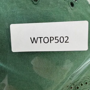 Sézane Louisah Green Organic Cotton Eyelet Ruffle Mock Neck Blouse Size 34 / 2 thumbnail 11