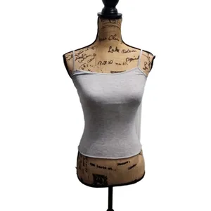 Old‎ Navy Camisole Womens Size XS Light Gray Spaghetti Strap Ribbed Basic Casual thumbnail 3