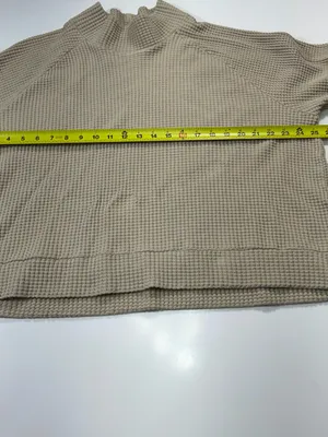 The North Face Women's Waffle-Knit Long Sleeve Pullover in Beige Size XL thumbnail 4