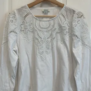 Sundance eyelet long sleeve cotton top thumbnail 3