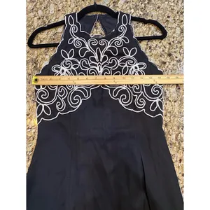 Vintage Scott McClintock Dress Women's Size‎ 4 White Embroidered Ribbon Pencil thumbnail 7