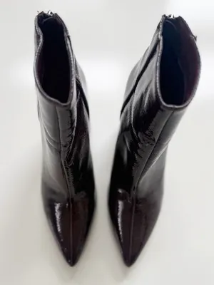 Forever 21 Burgundy Wine Pointed Booties size 7.5 thumbnail 3