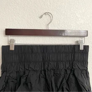 Free People Movement Womens Shorts Black High Waist Wide Band Lined Size XL thumbnail 3