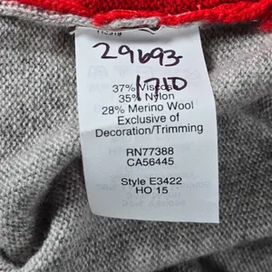J. Crew Womens Red Gray Gold Polka Dot‎ V-Neck Sweater Merino Wool Blend Size M thumbnail 4