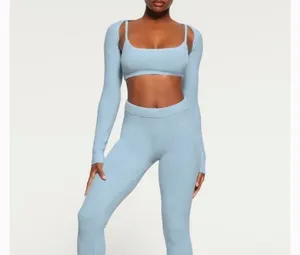 SKIMS Denim Cozy Knit Shrug XS thumbnail 5