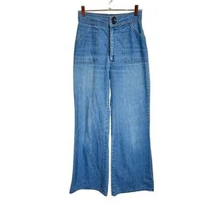 Vintage 70s Levi's Orange Tab Patch Pocket High Waisted Bell Bottoms Flare Jeans thumbnail 2