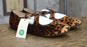 A New Day Womens Tasmin Leopard Flats 94568233 Leopard Brown 10M thumbnail 1