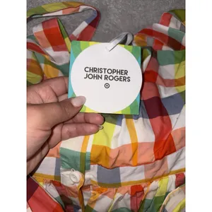 Christopher John Rogers for Target Plaid‎ Wide Strap Tie Waist Dress Size 2 NWT thumbnail 4