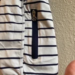 Lululemon quiet stripe shorts‎ size 4 navy white speed short RARE! thumbnail 9