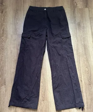 Volcom Women's Cargstone Pants Cargo 100% Cotton Brown Size 28 thumbnail 1