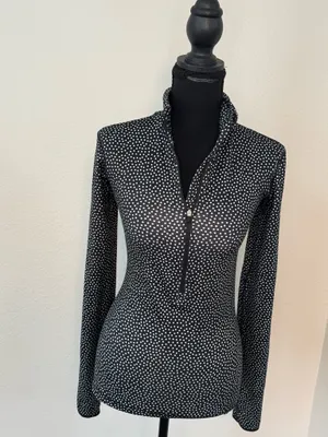 NWT Nike Pro Dri-FIT Polka Dot Half-Zip Top XS thumbnail 4