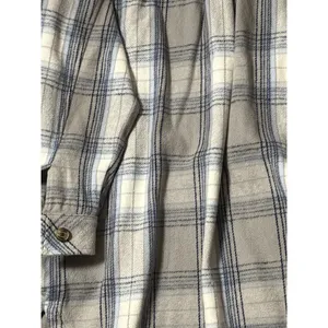 NWT Aerie Plaid Shacket Jacket Cream Blue Gray‎ Large Oversized Cozy Heavyweight thumbnail 8