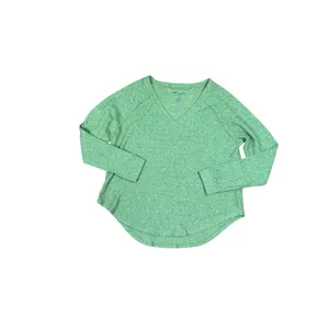 American Eagle Soft & Sexy Plush‎ Green V-Neck Long Sleeve Top Comfy Casual thumbnail 3