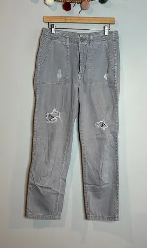 American Eagle grey casual distressed jeans thumbnail 1