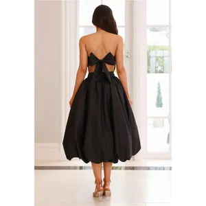 NWT!! HELLO MOLLY Upon A Cloud Strapless Bubble Midi Dress Solid Black X-Small‎ thumbnail 7