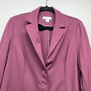 Coldwater Creek Burgundy Blazer Jacket Womens 16 Corpcore Business Office Career thumbnail 3