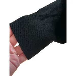 Katherine Barclay long sleeve black merino wool sweater Preppy Medium thumbnail 6