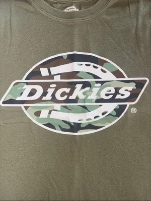 Dickies Olive Green Tee with Camo Logo thumbnail 2