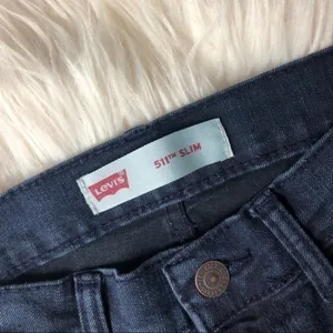 Levi  dark blue slim Jeans thumbnail 7