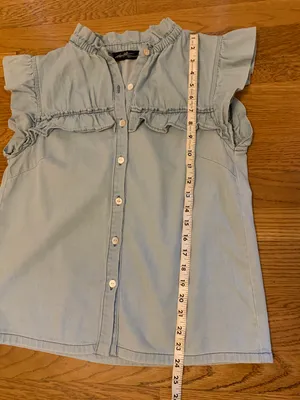 Chambray sleeveless button up top size M Size M thumbnail 7