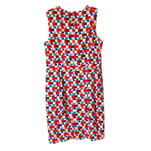 Kate Spade New York Abbey Colorful Geometric Print Dress Silk Blend size 12 thumbnail 5