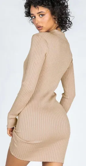 Princess Polly Camel Dress thumbnail 3