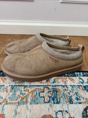 Koolaburra By UGG Burree Suede Slippers Sz 10 Cozy Comfort Loafers Neutral thumbnail 2