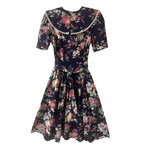Vintage 1980’s dress Style My Way floral print sz 9/10 thumbnail 2