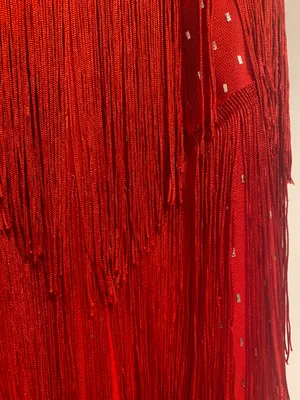 SheIn Red Fringe Dress thumbnail 3